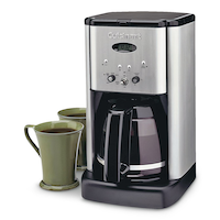 Cuisinart® Brew Central Programmable Coffee Maker w/ Glass Carafe, Stainless Steel, 12 Cups Front_Three_Fourths_Angled_Left