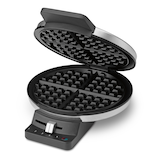Cuisinart® Round, Non-Stick Waffle Maker, Stainless Steel Front_Three_Fourths_Angled_Left