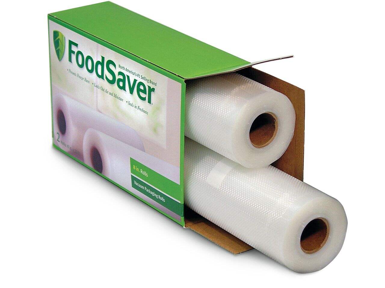 FoodSaver Rouleaux d'emballage sous vide - Sacs alimentaires recyclables et  réutilisables - Conservent la fraîcheur de vos aliments jusqu'à 5 fois plus  longtemps - Sans BPA - 2 rouleaux (20cm x 4,5m) 