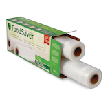 FoodSaver Heat-Seal Vacuum Sealer Roll, 8-in x 20-ft, 2-pk Front_Angled_Left