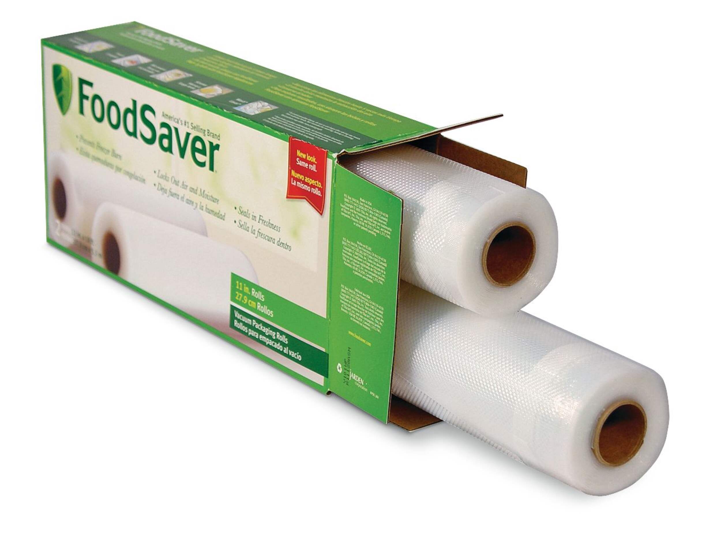 FoodSaver Heat-Seal Vacuum Sealer Roll, 8-in x 20-ft, 2-pk Front_Angled_Left