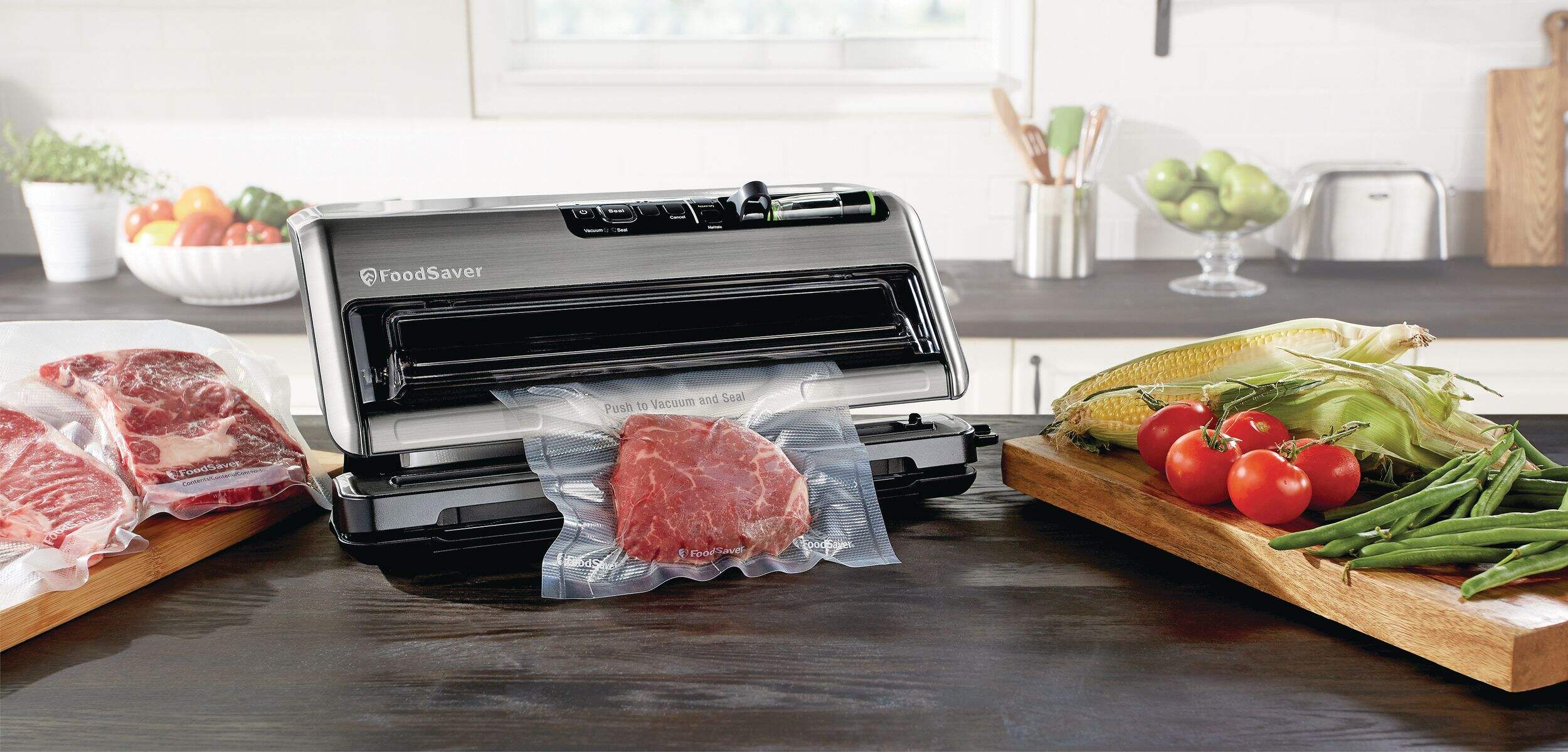 FoodSaver® 2in1 Vacuum Sealer/Sealing System w/ Zipper Bags & Heat Seal Rolls, Black
