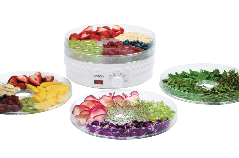 Salton DH1273 Food Dehydrator w/ Thermo On/Off Switch, White Canadian