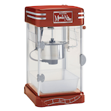 Betty Crocker Movie Nite Cinema-Style Kettle Popcorn Maker, Red, Up to 10 Cups Front_Three_Fourths_Angled_Right