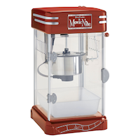 Betty Crocker Movie Nite Cinema-Style Kettle Popcorn Maker, Red, Up to 10 Cups