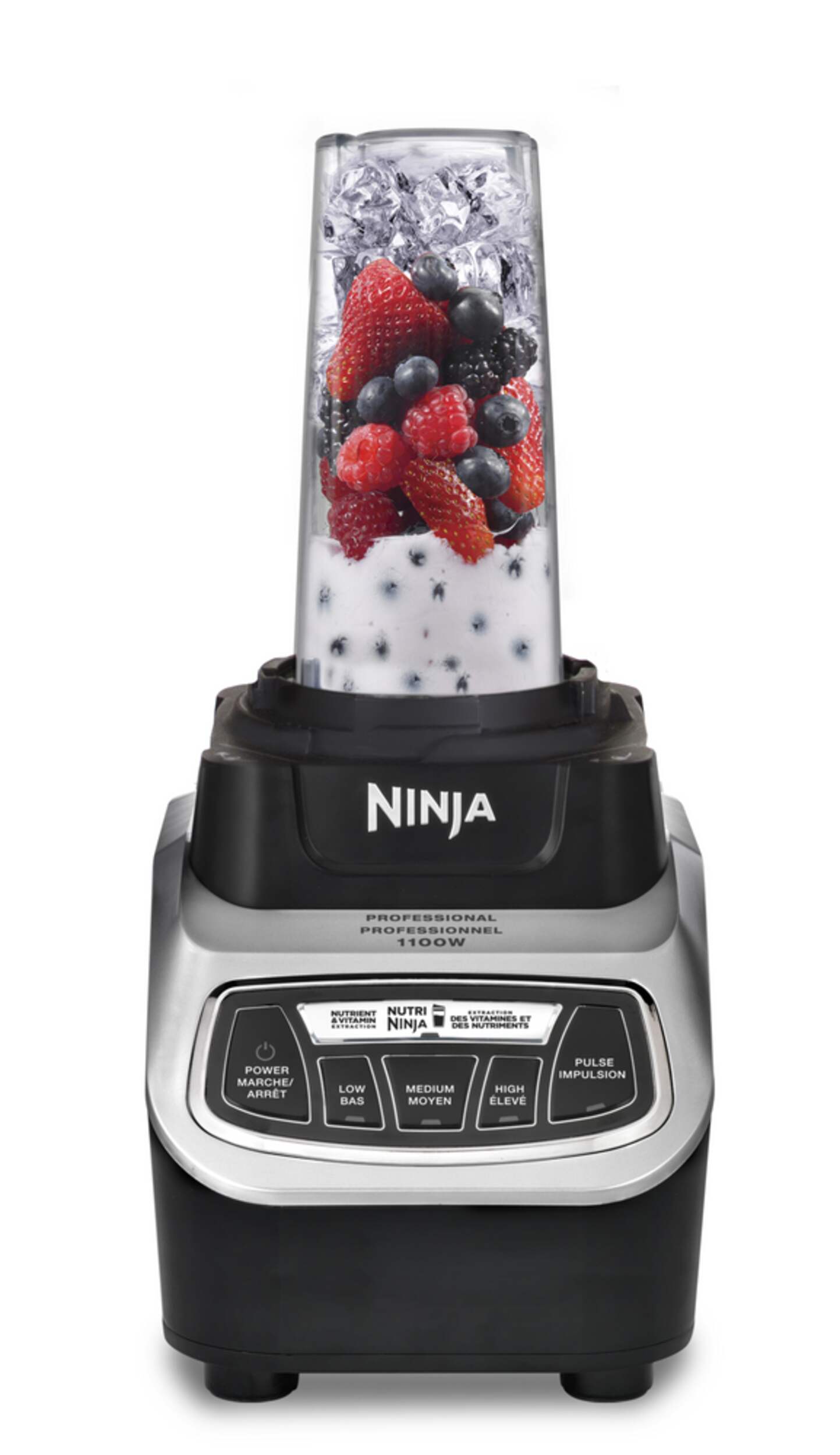 Ninja® Professional Blender w/ 2 Nutri Ninja® Cups, BPAFree, Stainless