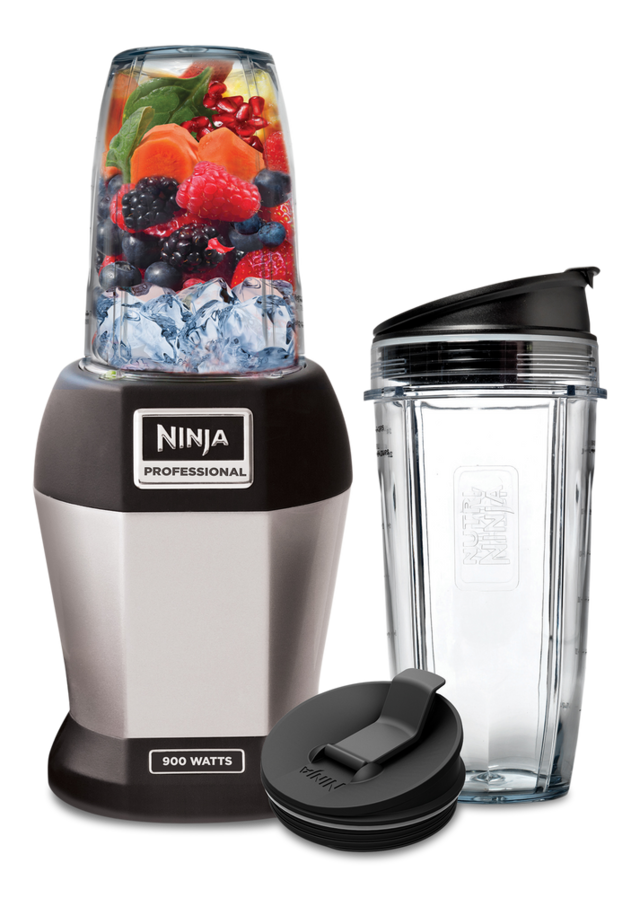 Ninja® Professional Blender w/ 2 Nutri Ninja® Cups, BPAFree, Stainless
