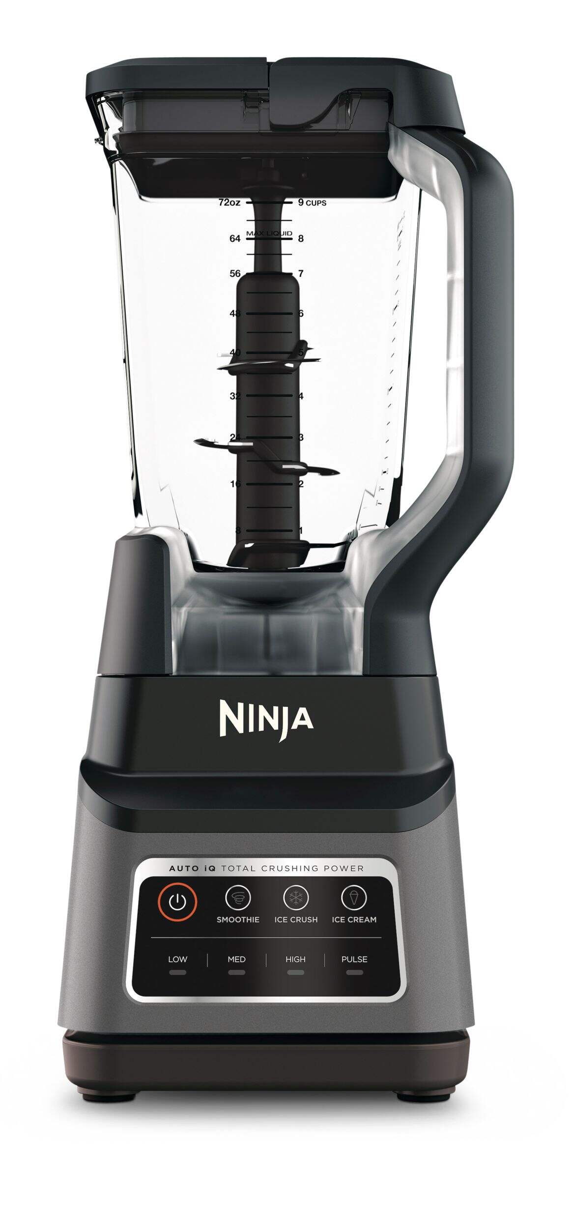 Ninja® Professional Plus Blender w/ 3 Pre-Set Auto IQ Programs, Stainless Steel, 1400W Front_Flat
