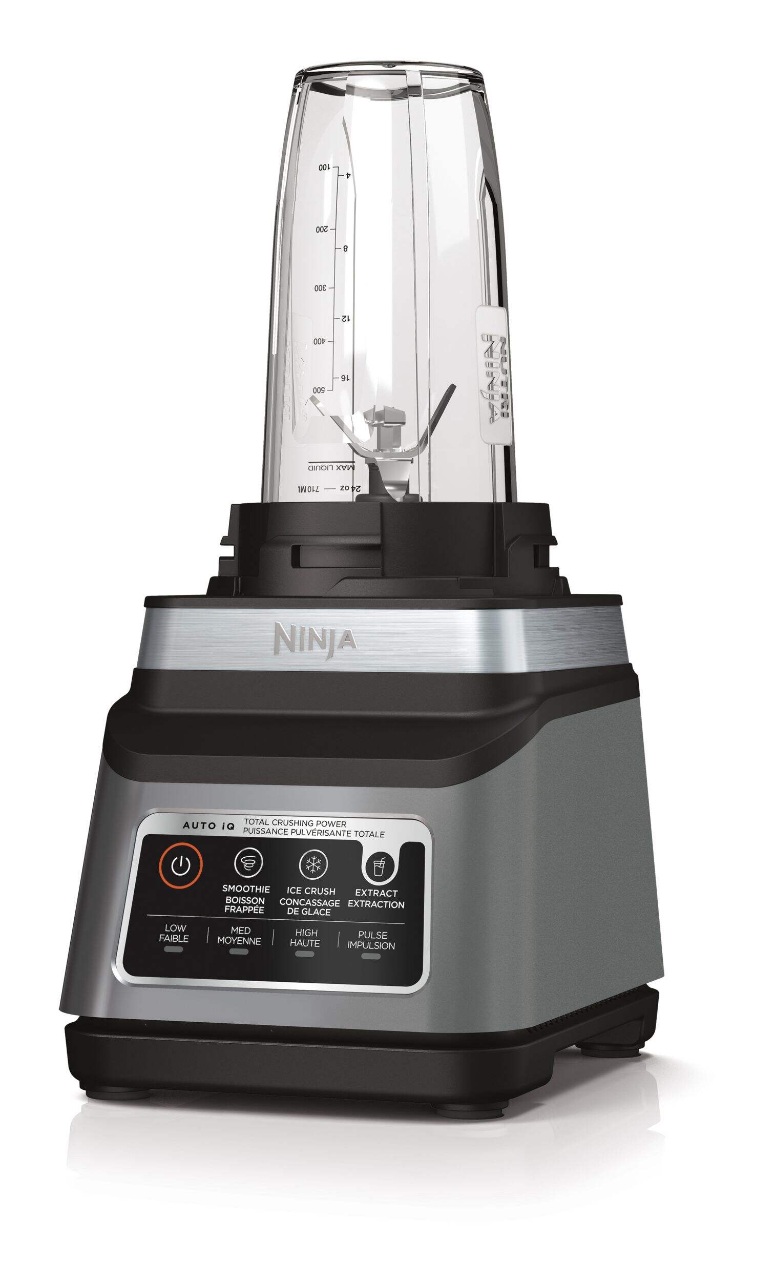 Ninja® Professional Plus Blender DUO® w/ 3 Pre-Set Auto IQ Programs, Stainless Steel, 1400W Front_Three_Fourths_Angled_Right
