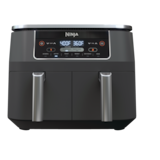 Ninja Foodi 2-Basket Air Fryer with 6 Cooking Functions, 8 Qt Front_Flat