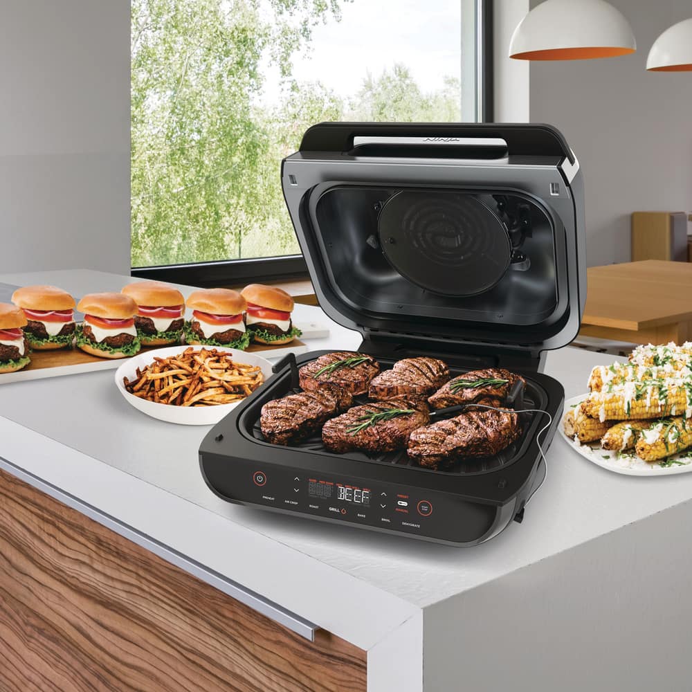 Ninja® 6in1 NonStick Indoor Grill/Air Grill w/ Air Fryer, Stainless