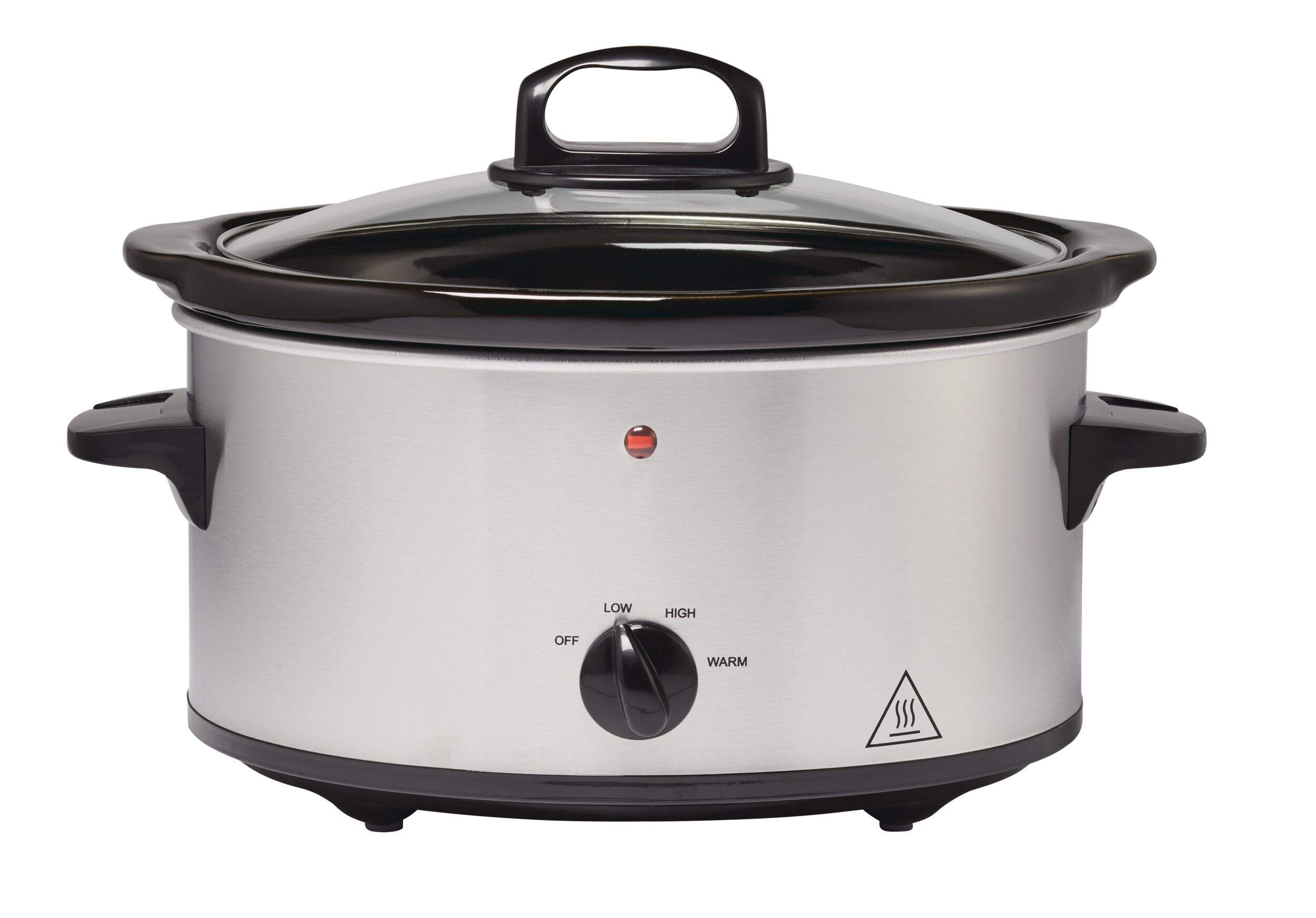 MASTER Chef 7-in-1 Manual Slow Cooker, Stainless Steel, 3.5-qt Front_Elevated