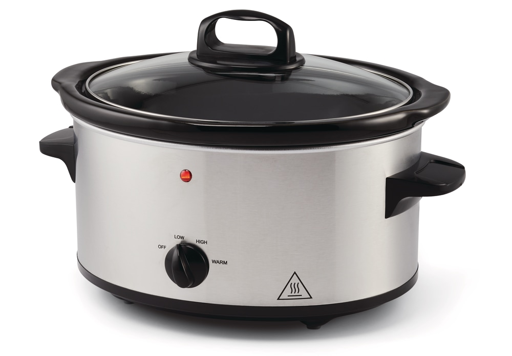 MASTER Chef 7in1 Manual Slow Cooker, Stainless Steel, 3.5qt