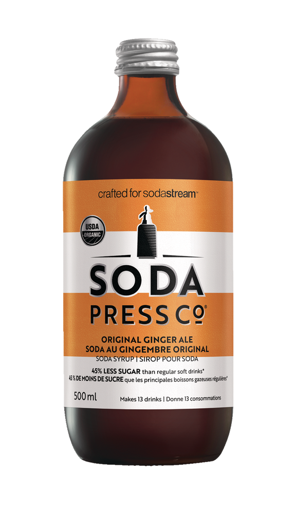 SodaStream Ginger Ale Flavour Soda Press Organic Soda Syrup, Vegan