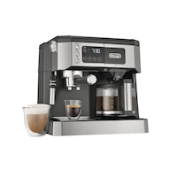Cafetière numérique et machine à espresso tout-en-un programmable DeLonghi avec carafe de 10 tasses, pompe de 15 bars