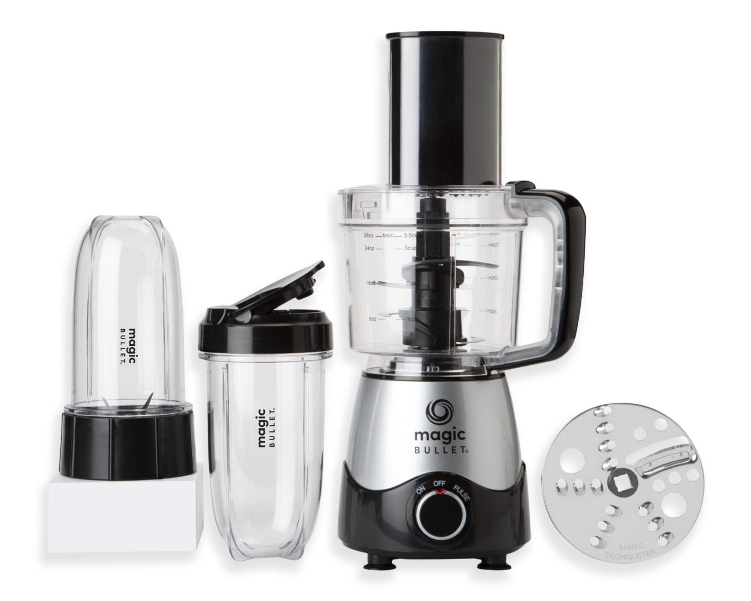Magic Bullet Kitchen Express™ Countertop Blender & Food Processor, BPA-Free, Silver/Black Front_Flat