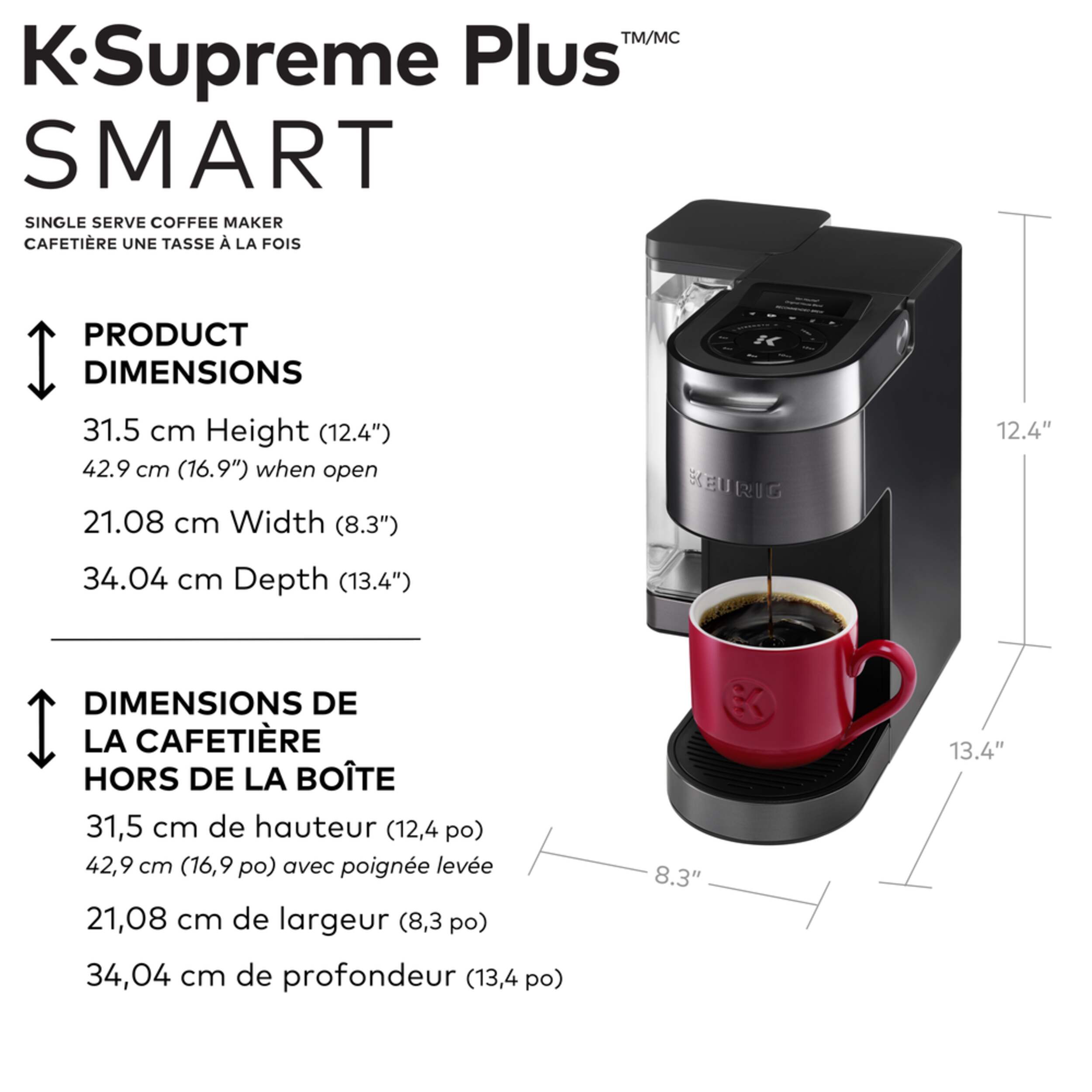 Keurig K-Supreme Plus SMART Single Serve K-Cup Pod Coffee Maker With ...