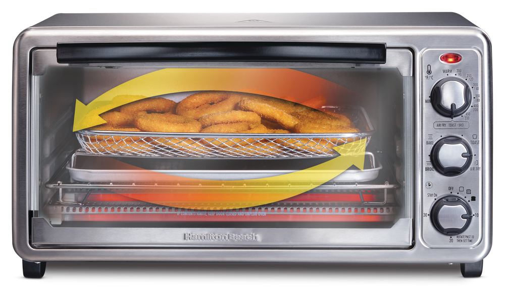 Hamilton Beach Air Fryer Toaster Oven w/ 4 Functions, Stainless Steel