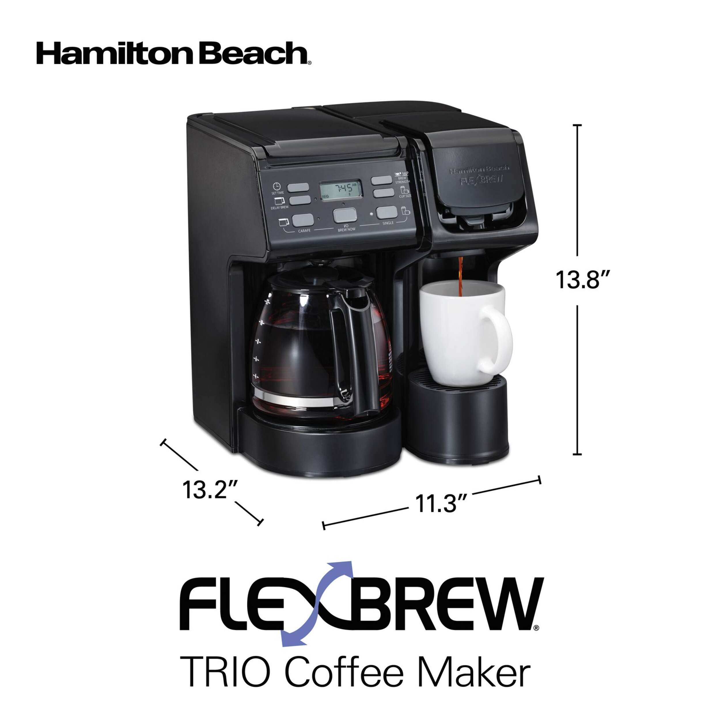 Hamilton Beach FlexBrew® 2Way Programmable Coffee Maker w/ Glass