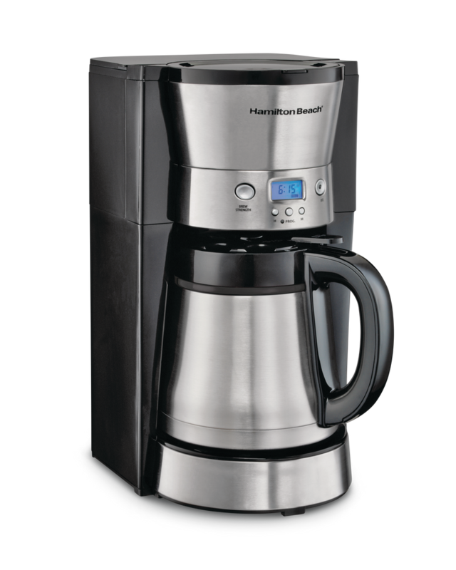 Hamilton Beach Programmable Coffee Maker with Thermal Carafe, Stainless ...