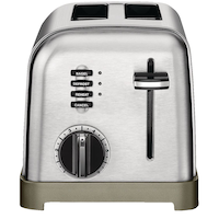 Cuisinart® Metal Classic Toaster w/ 6 Settings, Stainless Steel, 2-Slices Front_Elevated