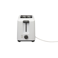 Simplicité Toaster w/ 7 Settings, White, 2-Slices Front_Elevated