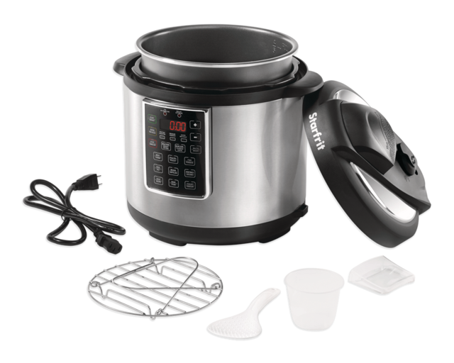 Starfrit Pressure Cooker w/ 9 Preset Functions, Stainless Steel, 6qt