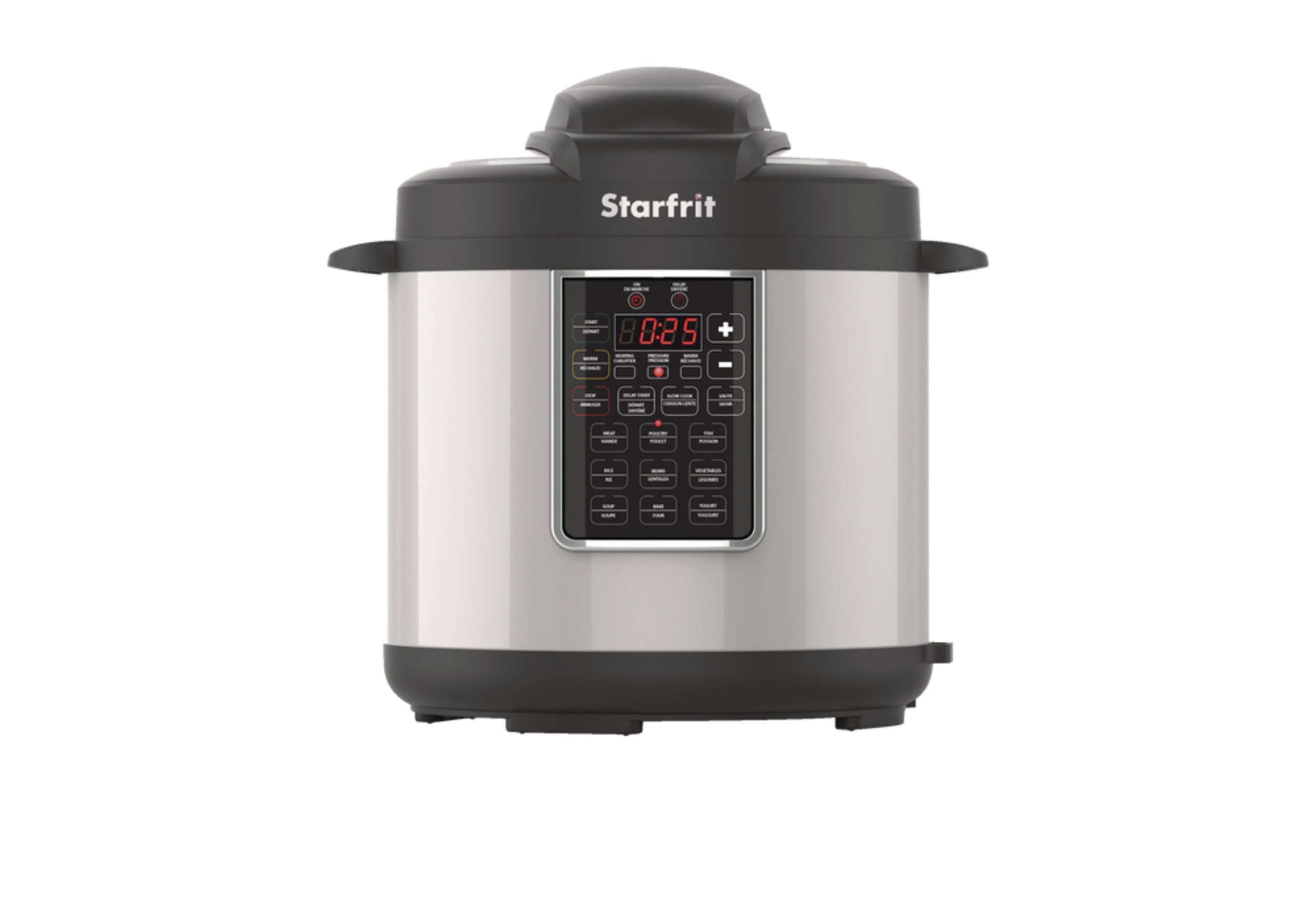 Starfrit Pressure Cooker w/ 9 Preset Functions, Stainless Steel, 6qt