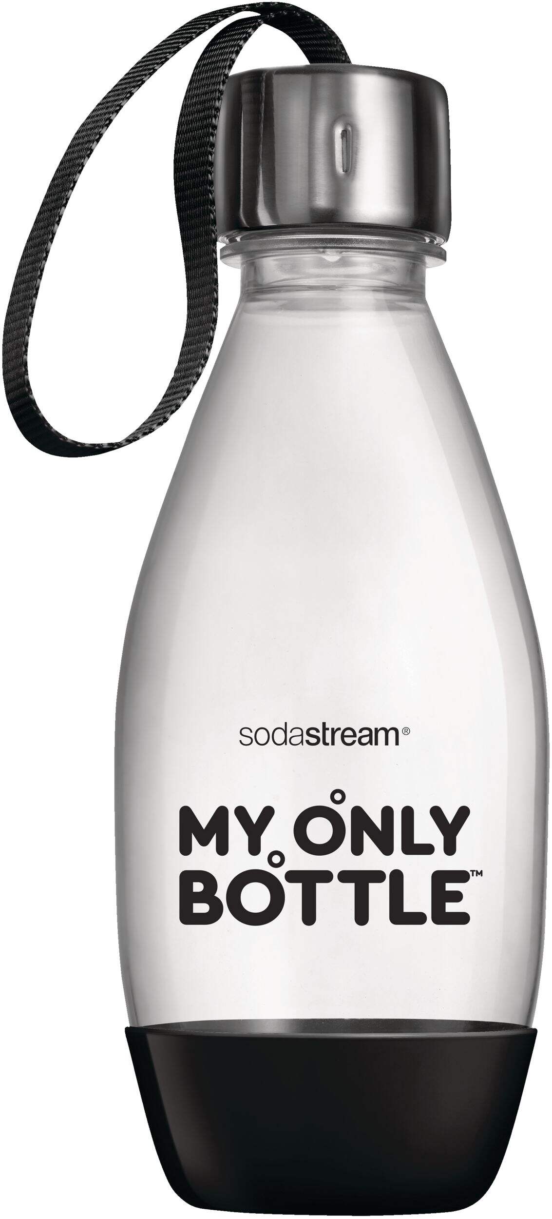 SodaStream My Only Bottle Loop, Dishwasher Safe, BPA-Free, Black, 0.5L Front_Flat