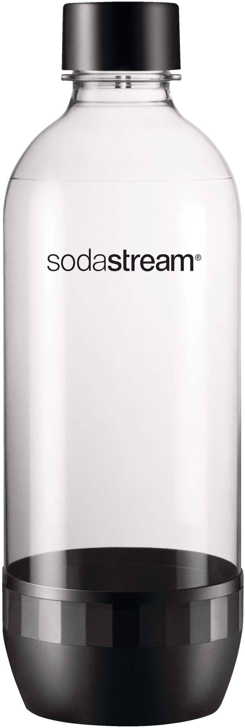 SodaStream Classic Bottle, Dishwasher Safe, BPA-Free, Black, 1L Front_Flat