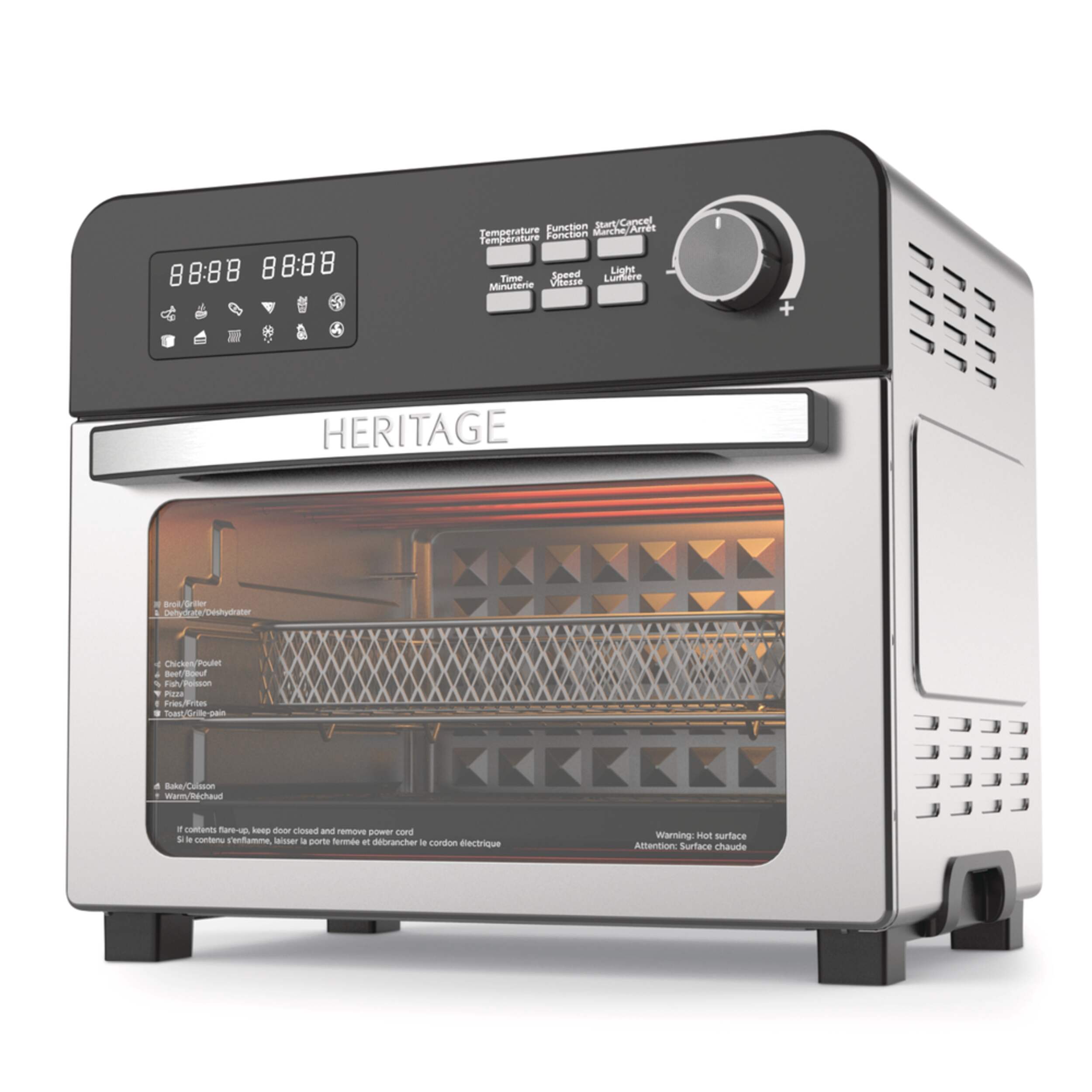 Heritage Digital Convection Air Fryer Toaster Oven, Silver Canadian Tire