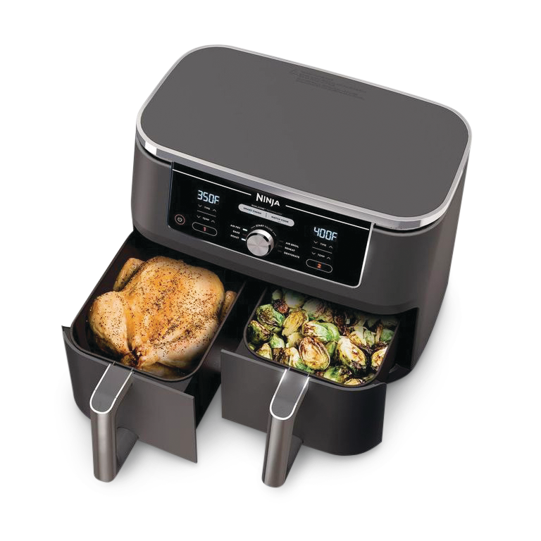 Ninja® Foodi™ XL Dual Zone, 6-in-1 Air Fryer w/ 2 Baskets, Black, 9.5L ...