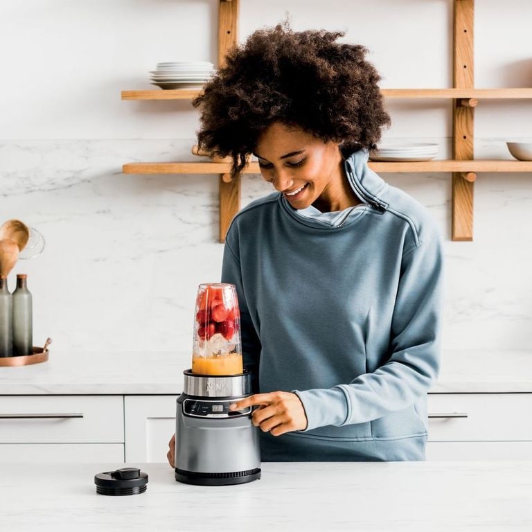 Ninja® NutriBlender Pro SingleServe Blender w/ 2 Travel Jars, Silver