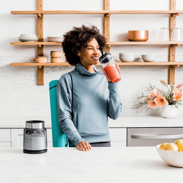 Ninja® NutriBlender Pro SingleServe Blender w/ 2 Travel Jars, Silver