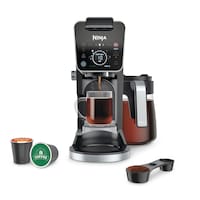Ninja® DualBrew Pro Grounds & Pods Programmable Coffee System w/ Glass Carafe, Black, 12 Cups Front_Elevated