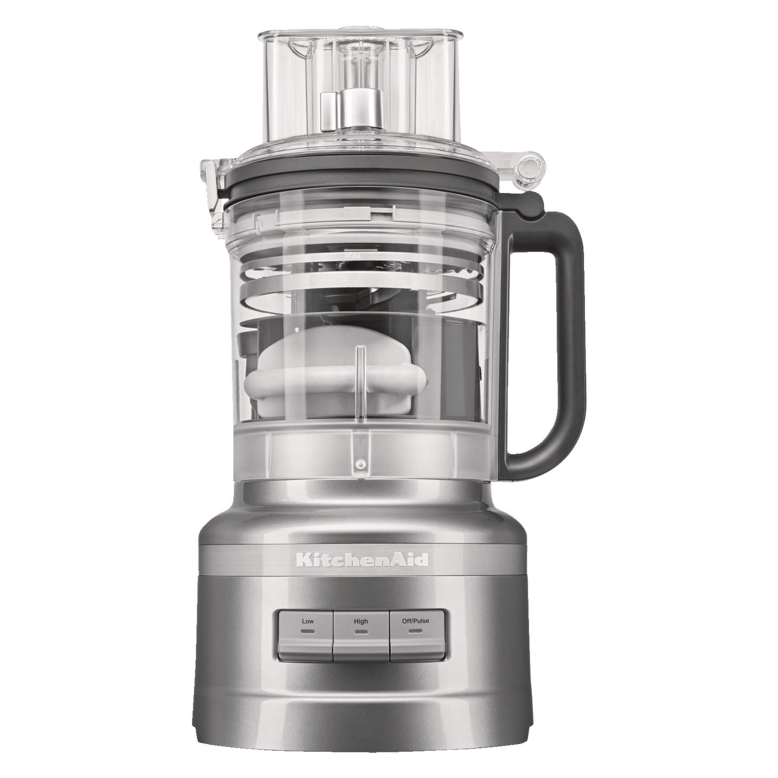 KitchenAid® Food Processor w/ Dicing Kit, Silver, 13 Cups Front_Flat