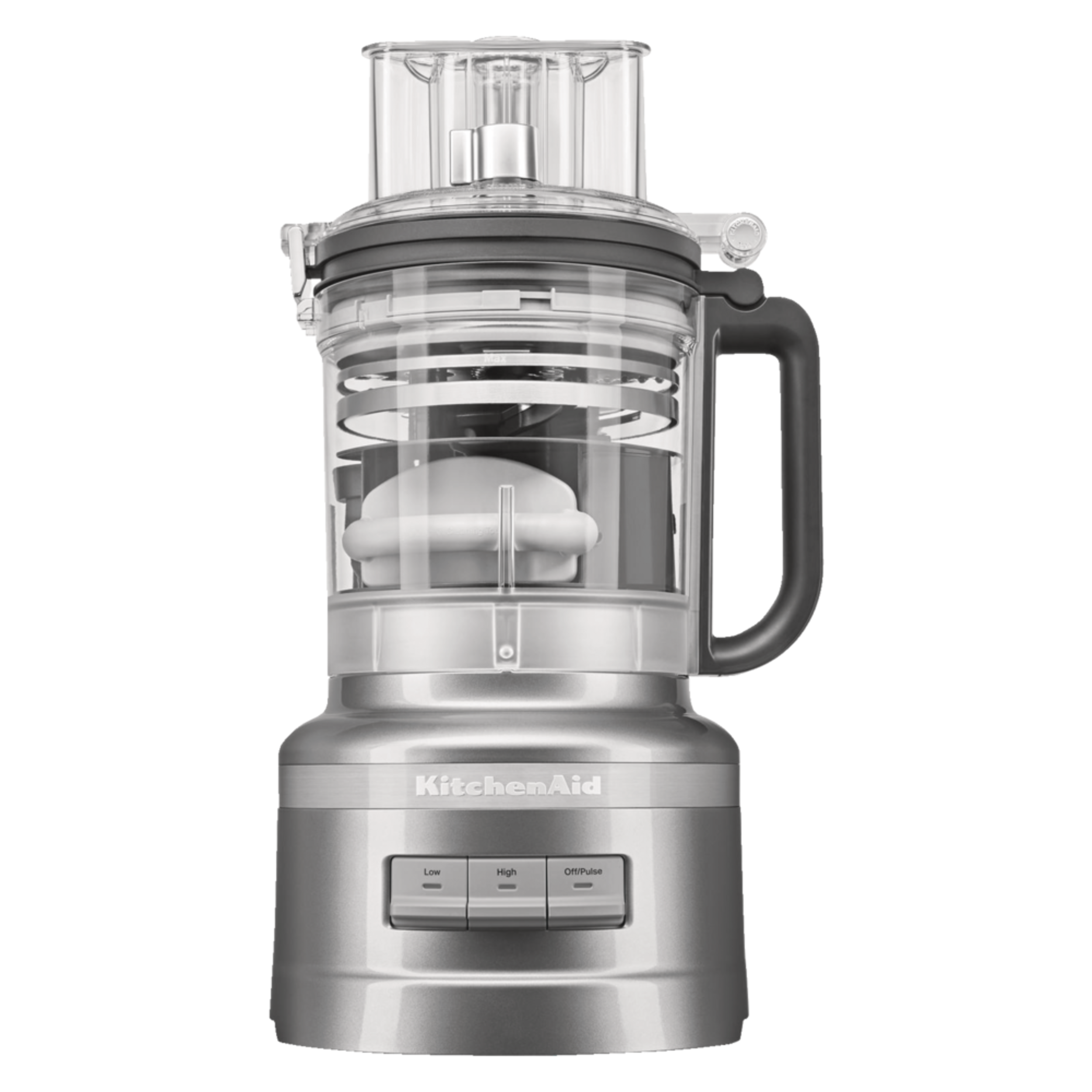KitchenAid® Food Processor w/ Dicing Kit, Silver, 13 Cups Front_Flat