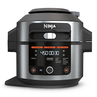 Ninja One Lid Cooker, Stainless Steel, 6-qt Front_Flat