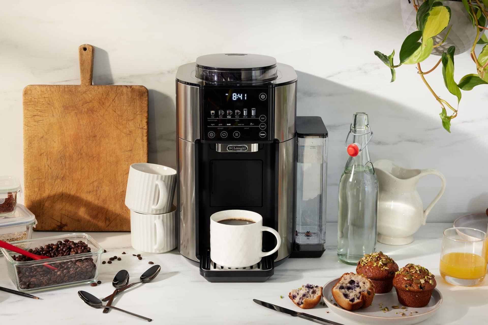 Cafeti re filtre pour une tasse Delonghi TrueBrew avec moulin