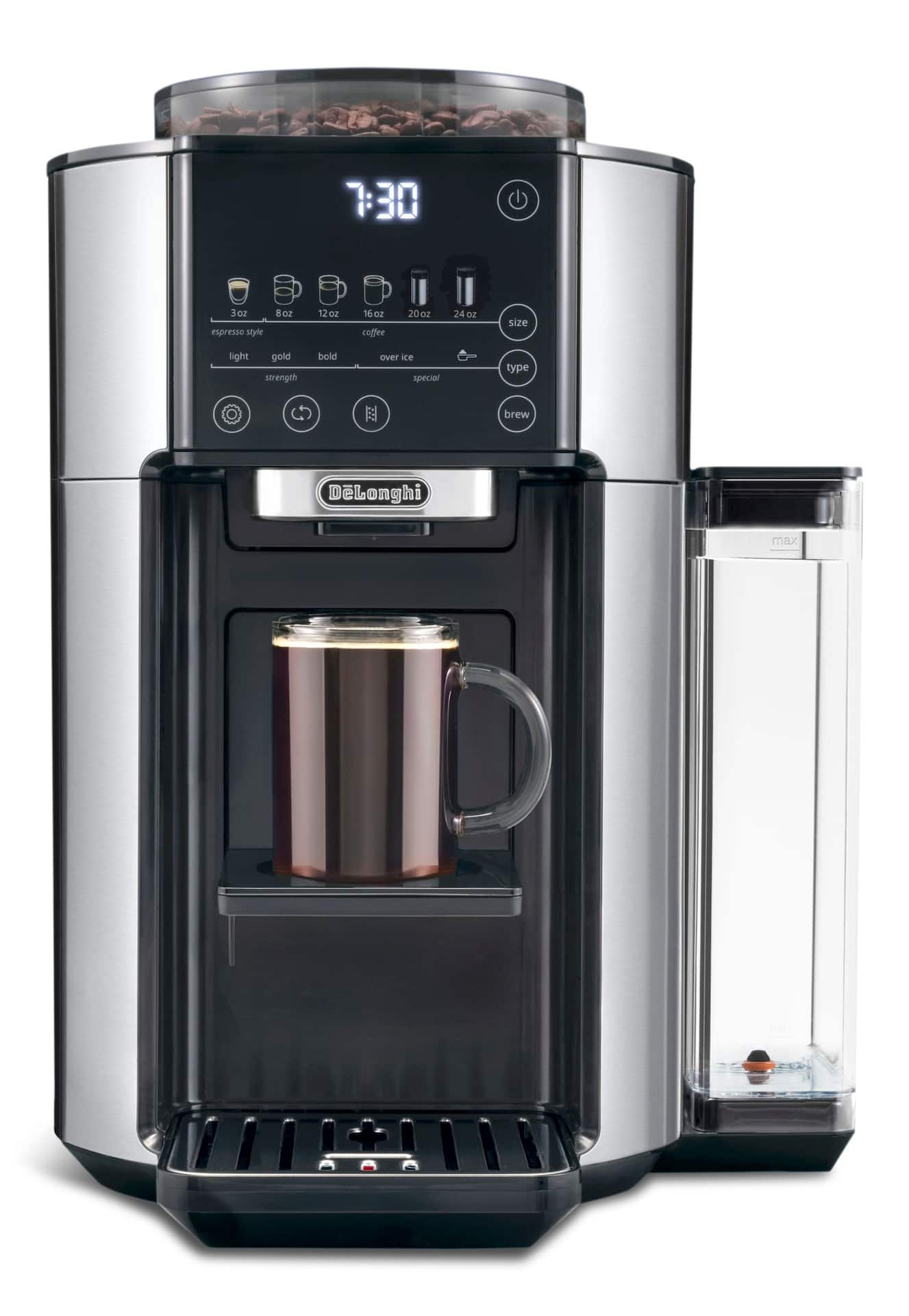 Cafeti re filtre pour une tasse Delonghi TrueBrew avec moulin