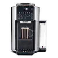 Cafetière à filtre pour une tasse Delonghi TrueBrew avec moulin intégré, argent