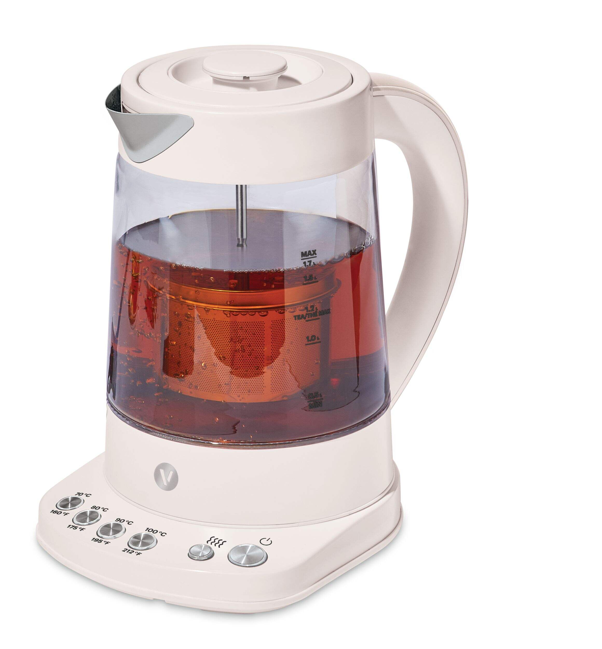 Vida by PADERNO Electric Variable Temperature Steeping Kettle, Shortbread, 1.7L Canadian Tire