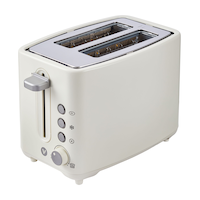 Vida by PADERNO Colour Series 2-Slice Toaster with 3 Settings, Shortbread Front_Three_Fourths_Angled_Left