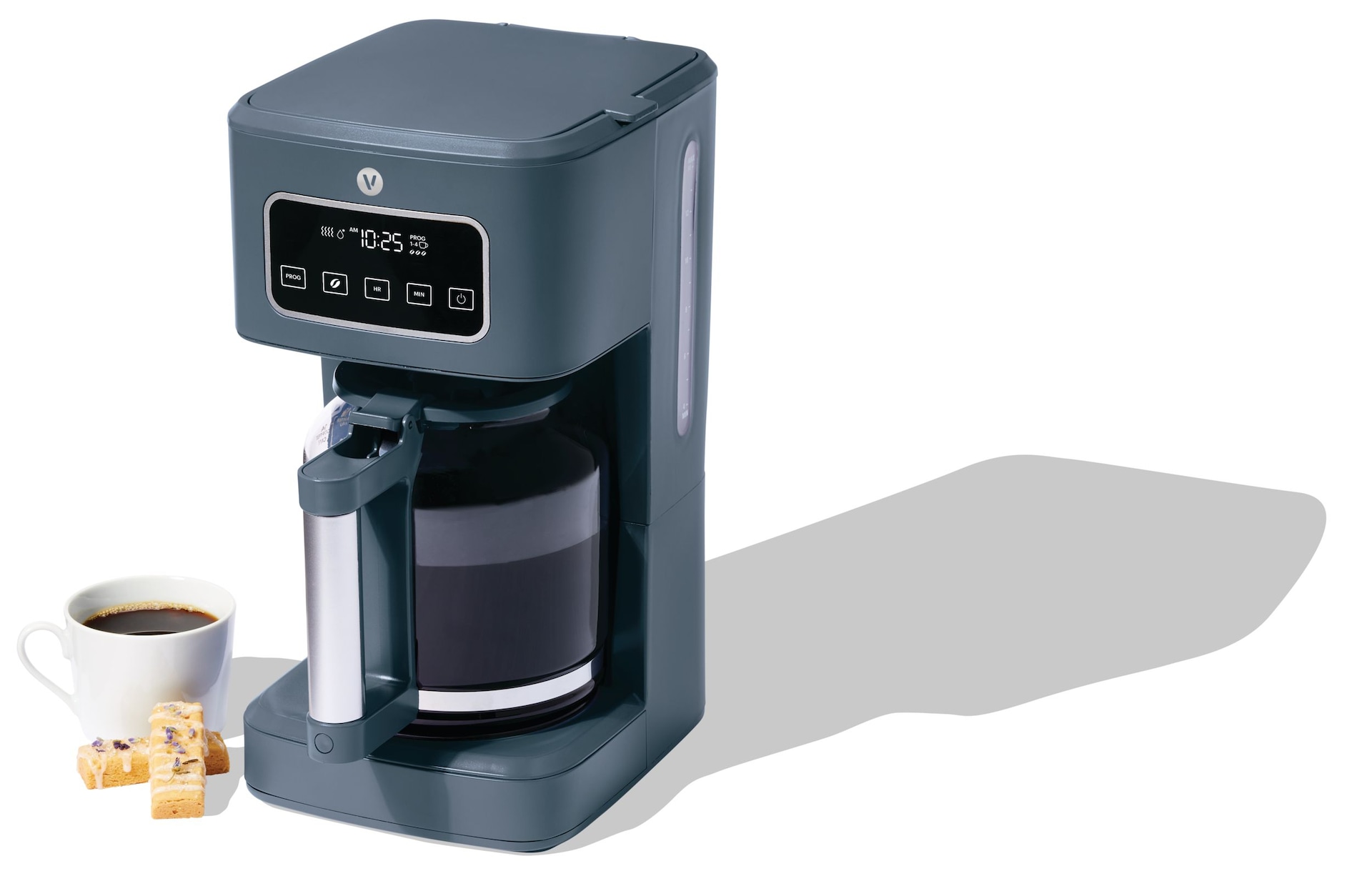 Vida by PADERNO Programmable Coffee Maker with Auto Shut Off, Bluefin