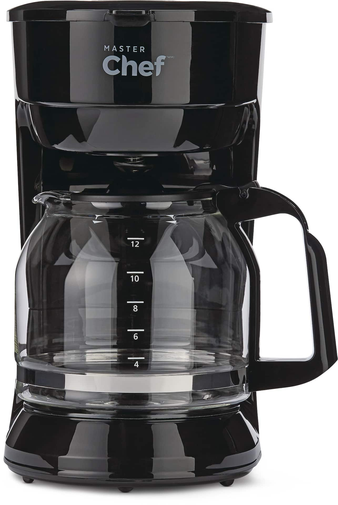 MASTER Chef Coffee Maker w Glass Carafe Black 12 Cups