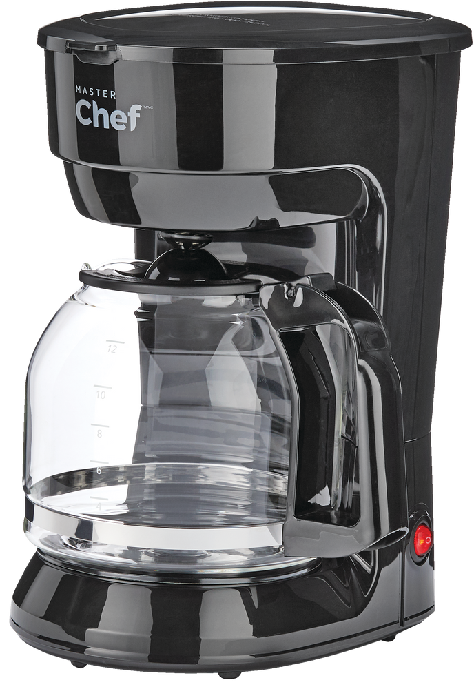 Cafetière MASTER Chef avec carafe en verre, noir, 12 tasses Canadian Tire