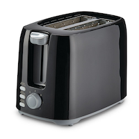 MASTER Chef Wide Slots Toaster w/ 7 Settings, Black, 2-Slices