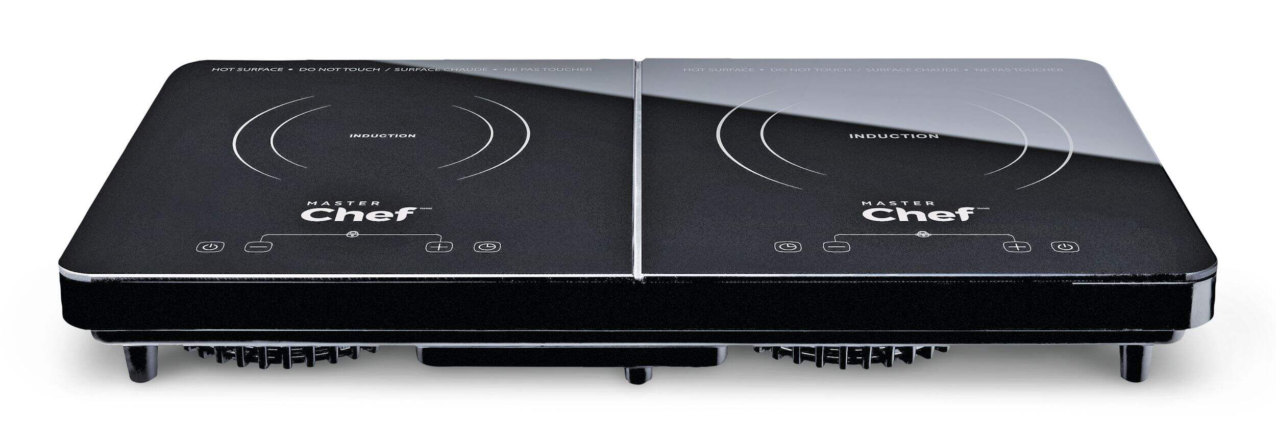 MASTER Chef Portable Double Induction Cooktop w/ 10 Settings, Black