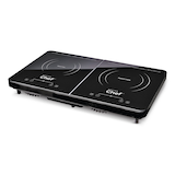 MASTER Chef Portable Double Induction Cooktop w/ 10 Settings, Black, 1800W Front_Three_Fourths_Angled_Left
