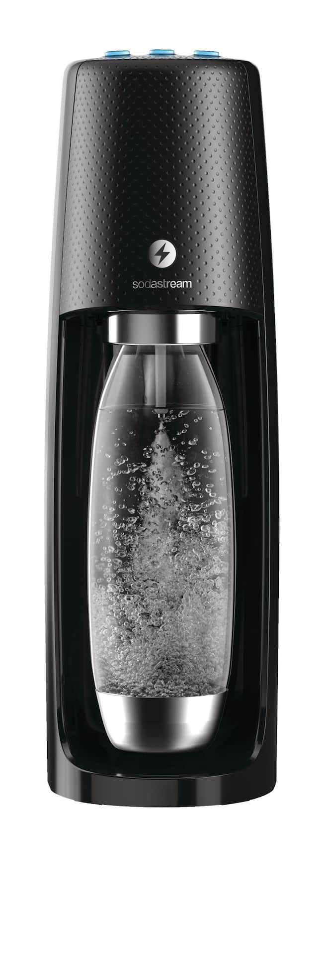 SodaStream One Touch Sparkling Water Maker w/ 60L CO2 Cylinder & Reusable,  BPA-Free Bottle, Black